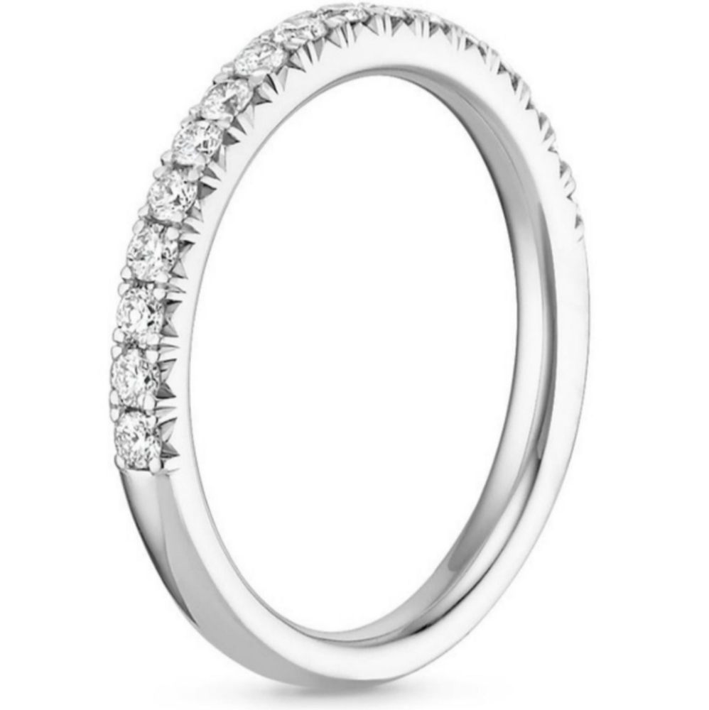 1ct Round Conflict Free Wedding Ring 2-Piece Set - Picture 3 of 15